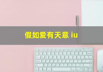 假如爱有天意 iu